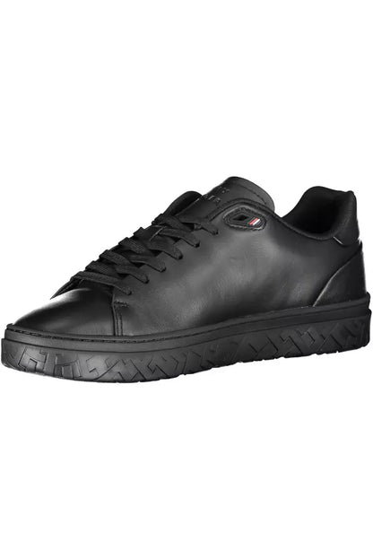 Eco-Conscious Black Sneakers with Logo Detail