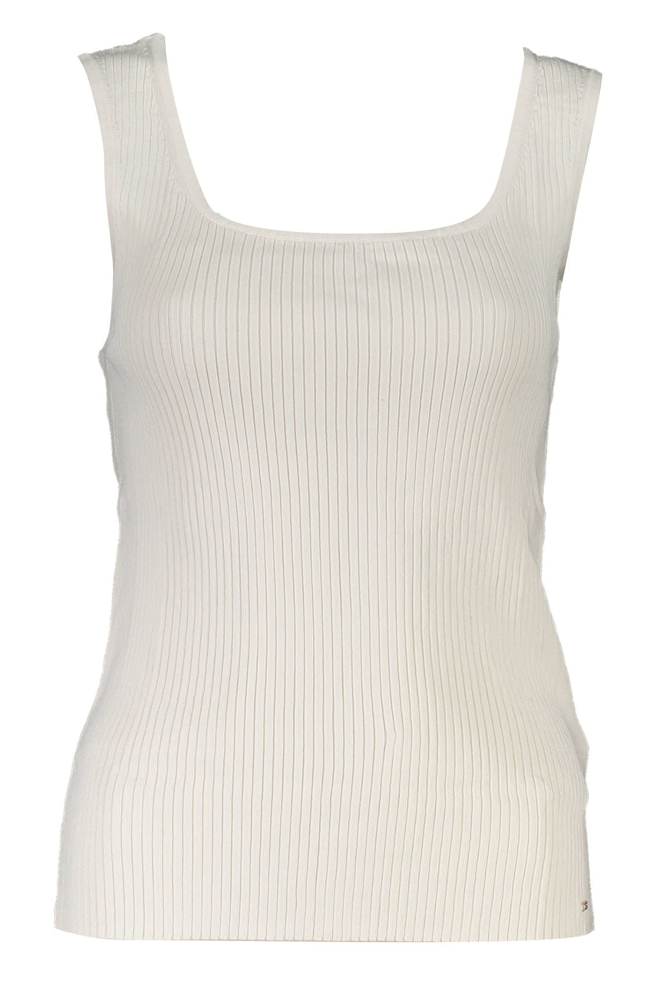 Chic Contrast Logo Tank Top in White