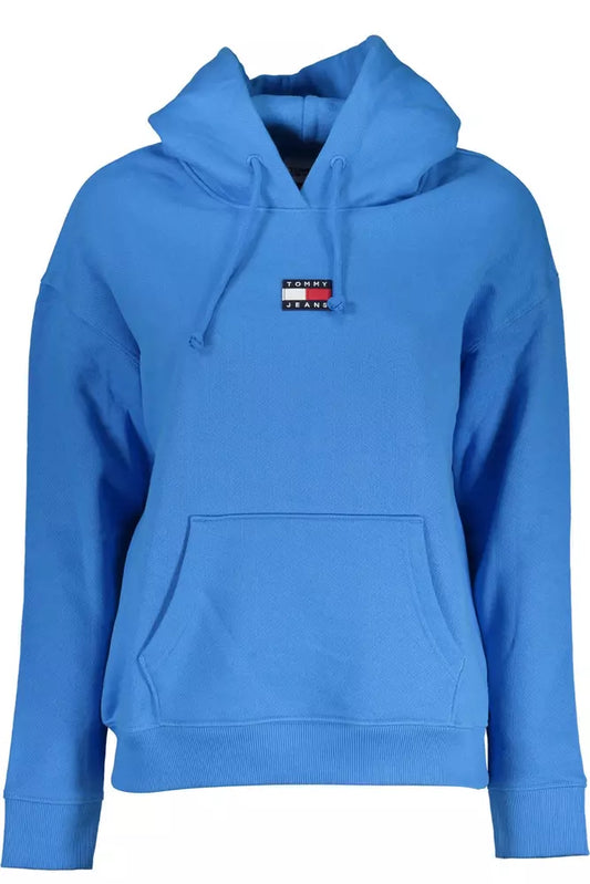 Chic Light Blue Hooded Sweatshirt