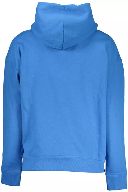 Chic Light Blue Hooded Sweatshirt