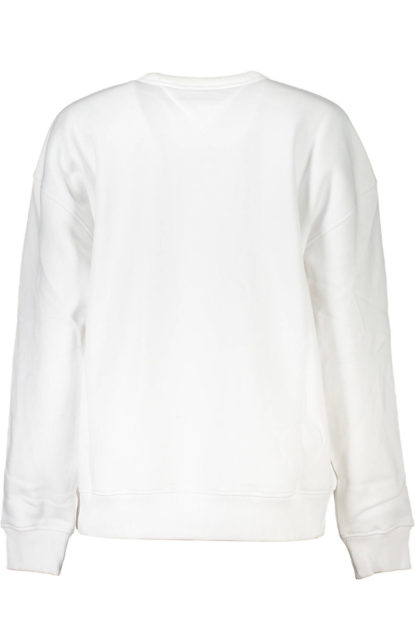 Chic White Fleece Crew Neck Sweatshirt