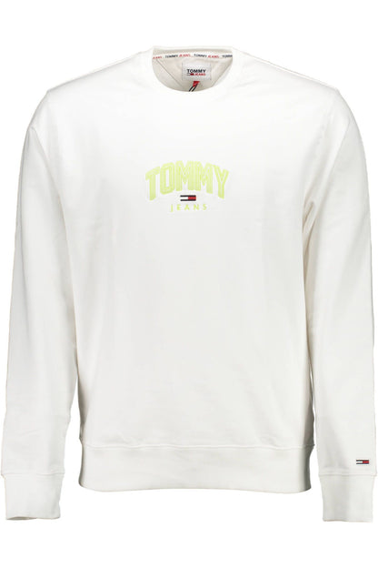 Chic White Embroidered Logo Sweatshirt