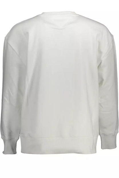 Classic White Embroidered Logo Sweater