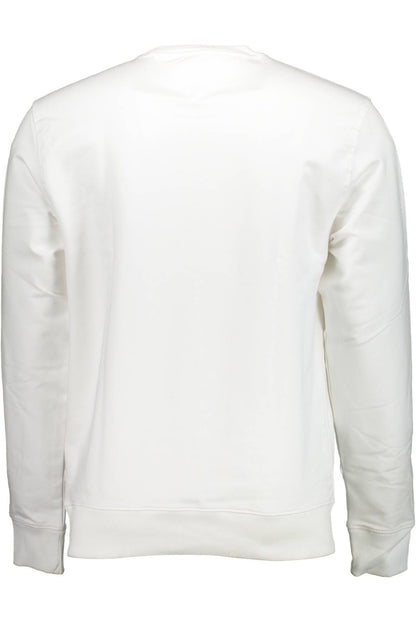 Chic White Embroidered Logo Sweatshirt