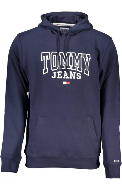 Classic Blue Hooded Cotton Sweatshirt