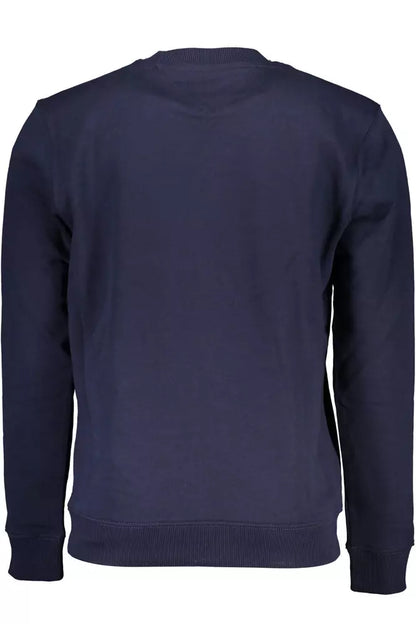 Classic Crew-Neck Blue Cotton Sweatshirt