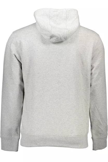 Eco-Chic Gray Hooded Sweatshirt