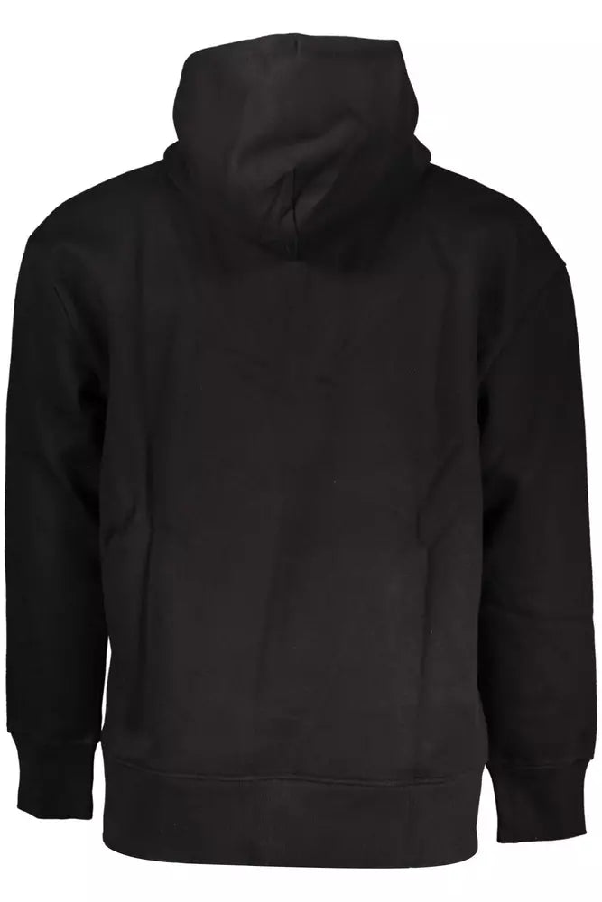 Elegant Black Hooded Sweatshirt