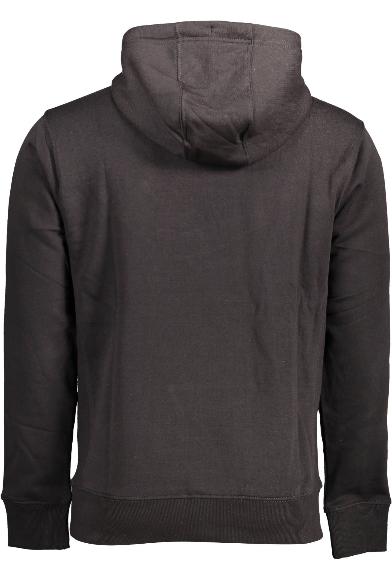 Sleek Black Hooded Sweatshirt with Embroidery