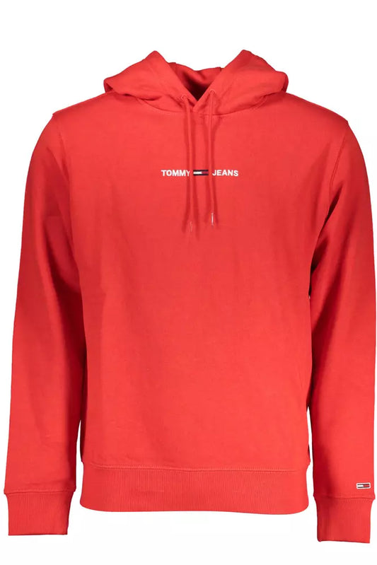 Classic Red Hooded Fleece Sweatshirt