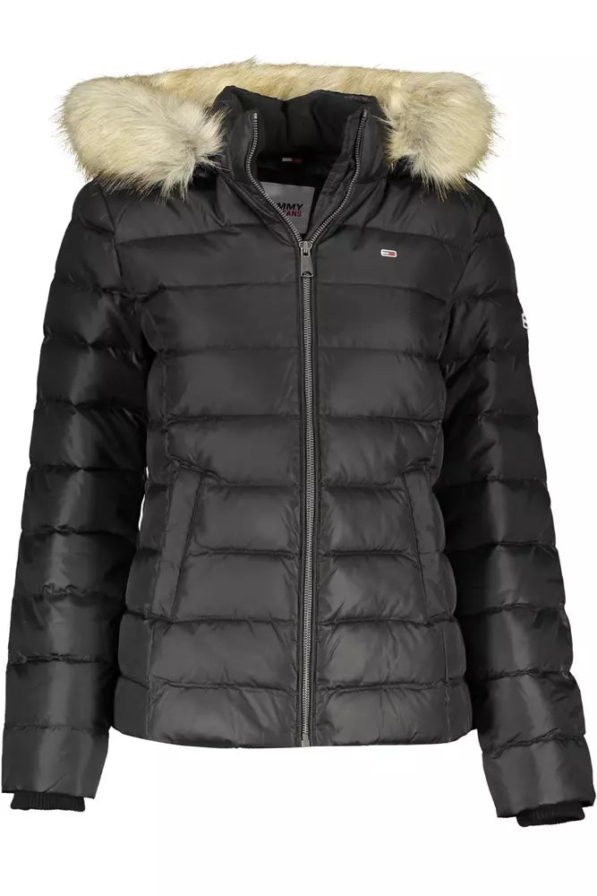 Chic Detachable Hooded Jacket with Fur