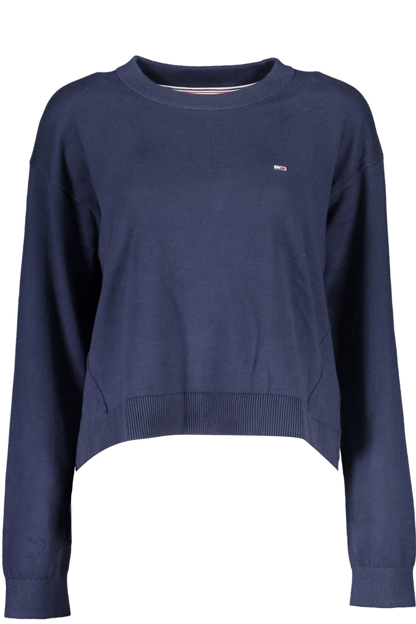 Chic Contrast Crew-Neck Long-Sleeve Shirt