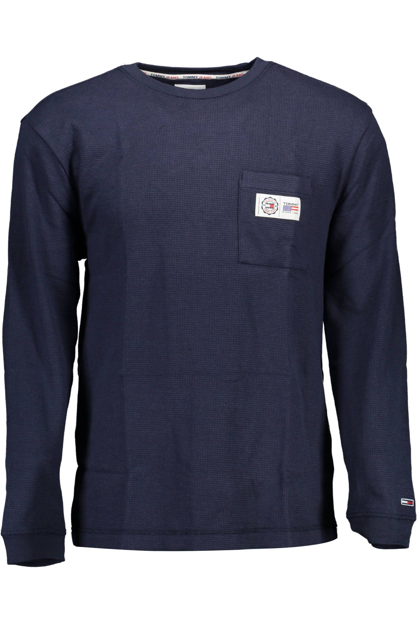 Classic Blue Cotton Crewneck Sweater