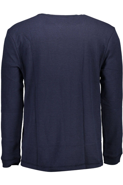 Classic Blue Cotton Crewneck Sweater