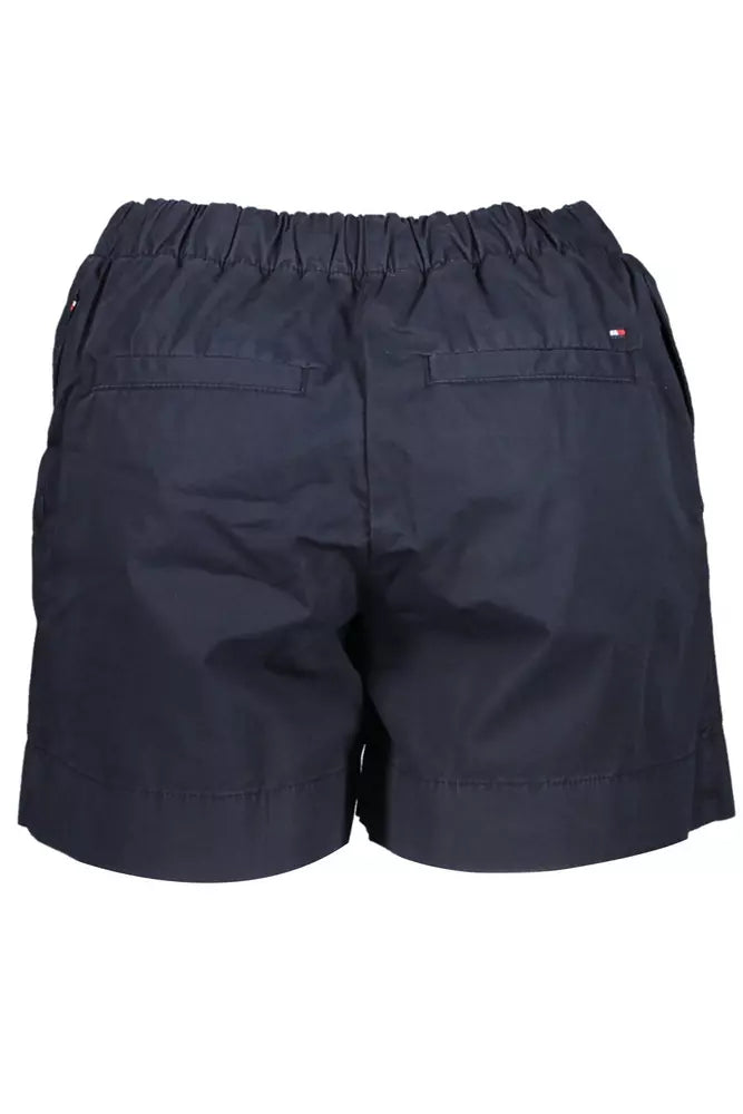 Elegant Blue Organic Cotton Shorts