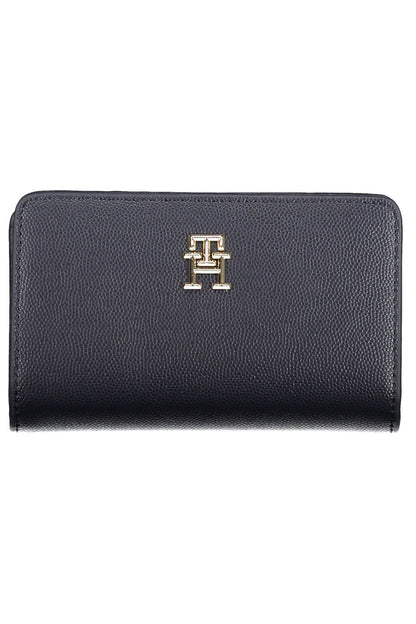 Elegant Blue Polyurethane Wallet for Her