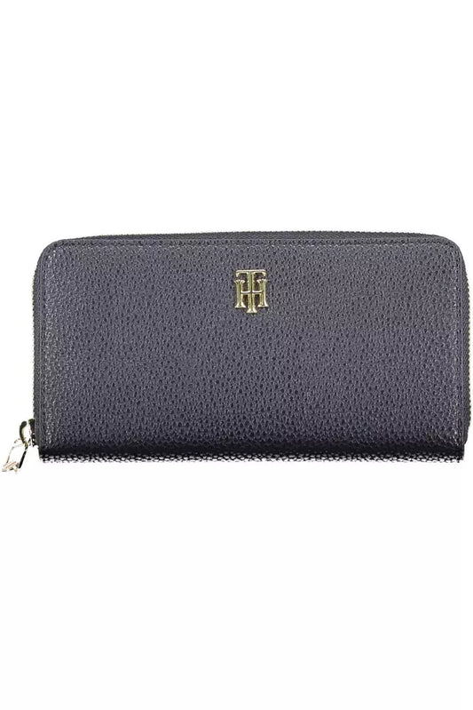 Chic Blue Polyethylene Wallet with Logo