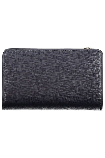 Elegant Blue Polyurethane Wallet for Her