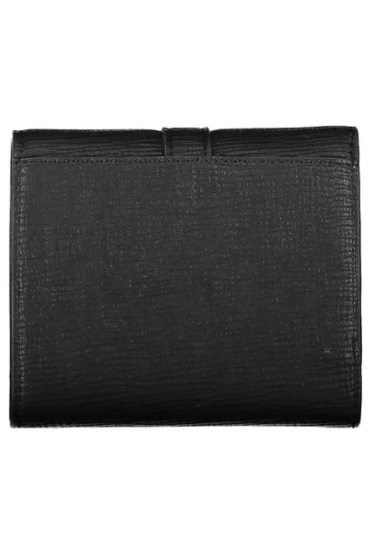 Elegant Black Polyethylene Trifold Wallet