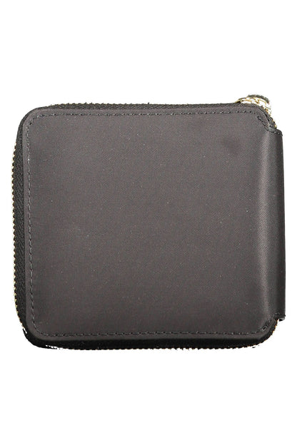 Elegant Black Nylon Zip Wallet