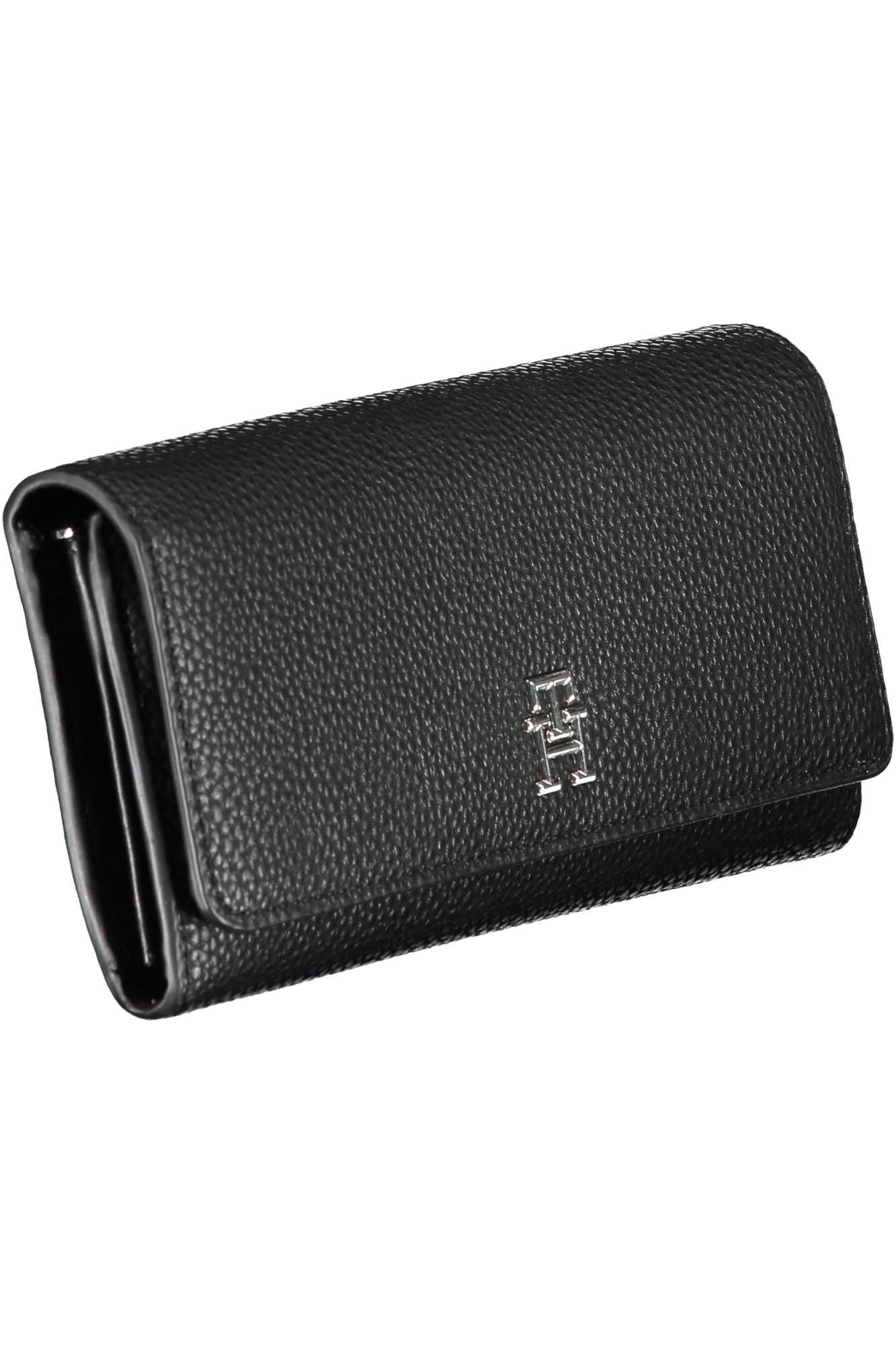 Elegant Triple-Compartment Black Wallet