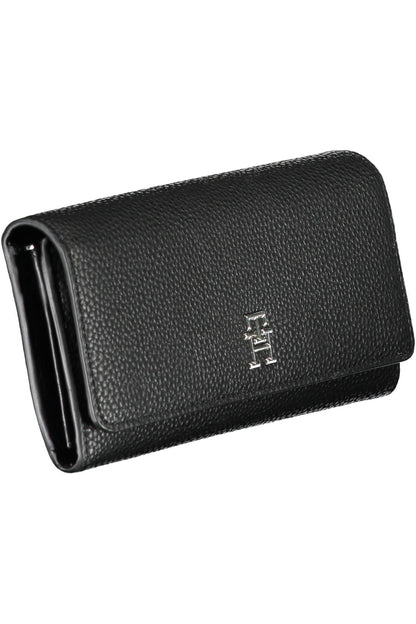 Elegant Triple-Compartment Black Wallet