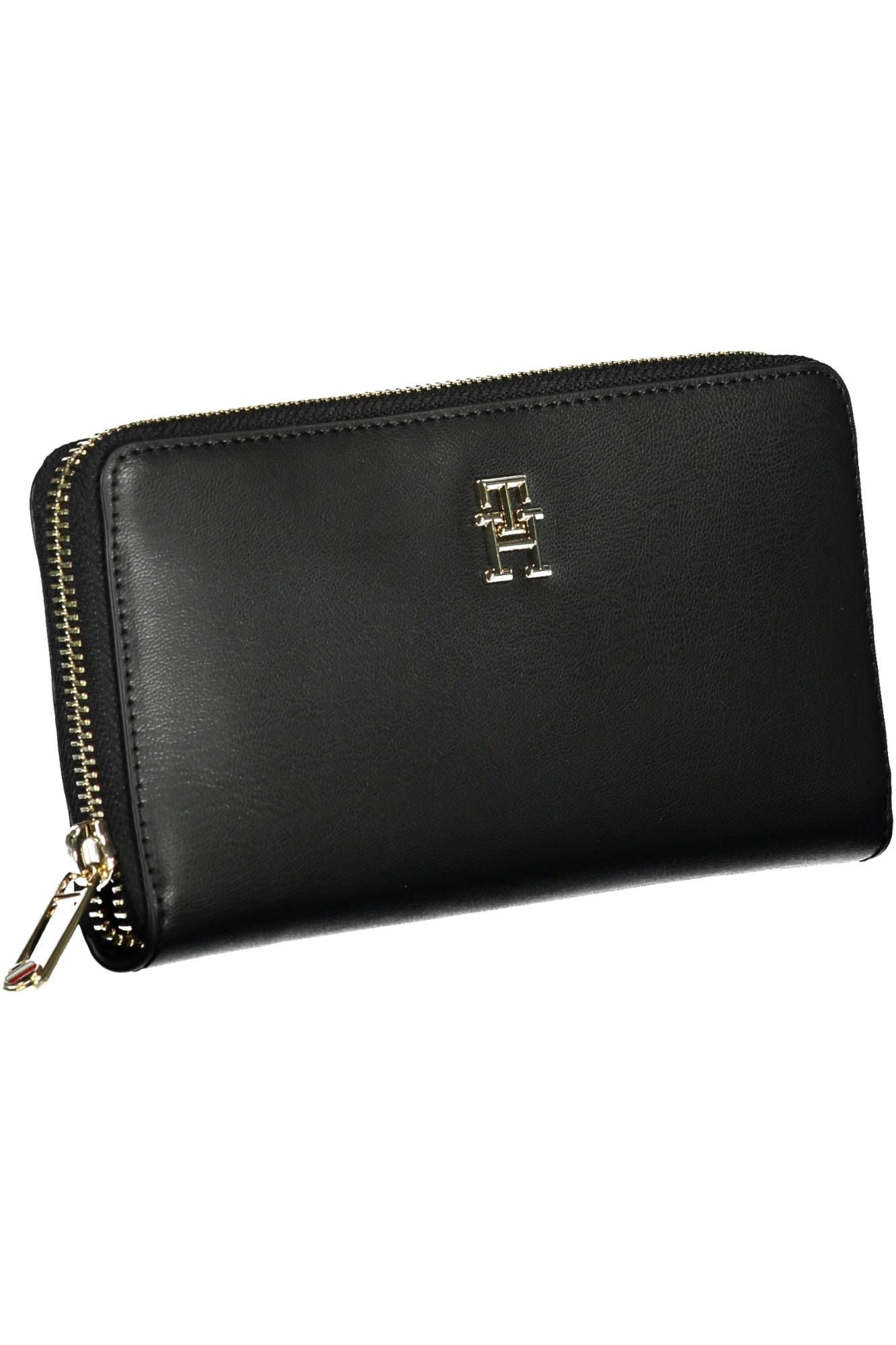 Elegant Black Wallet with Contrasting Details