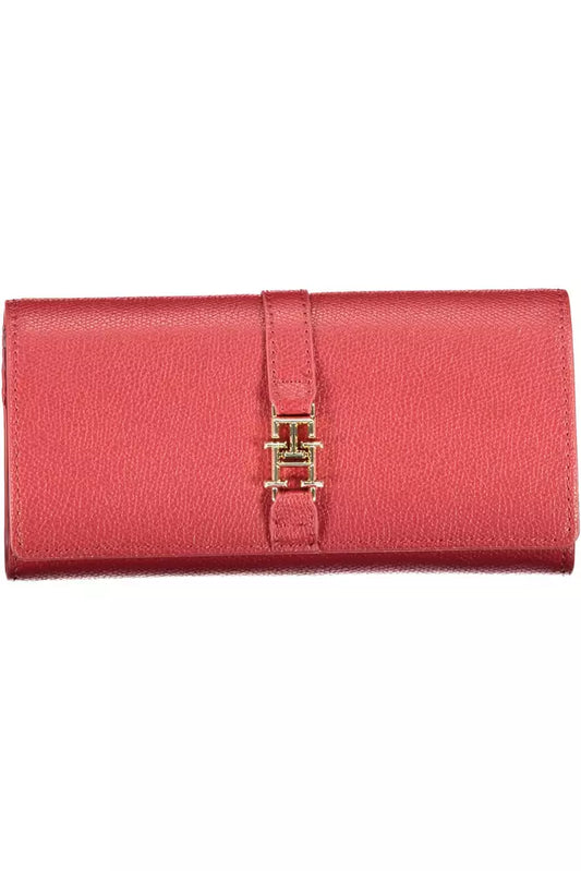 Chic Pink Polyethylene Wallet with Contrasting Details