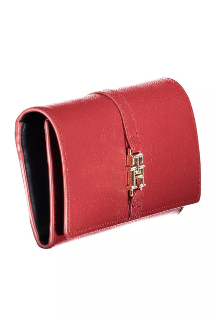 Chic Pink Polyethylene Wallet with Contrasting Details