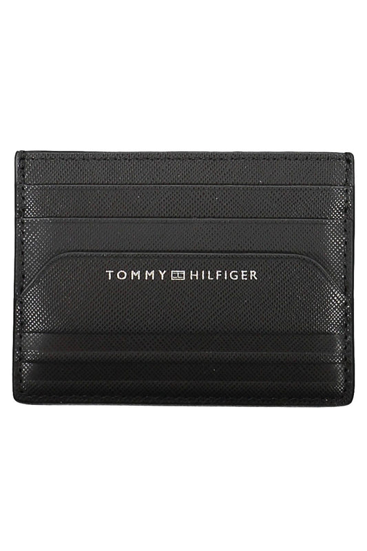 Sleek Black Leather Card Holder