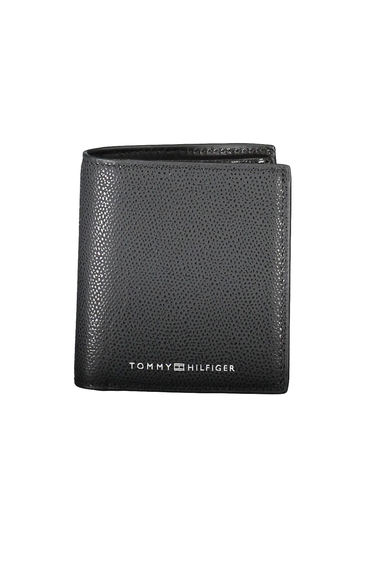 Sleek Black Leather Wallet with RFID Blocker