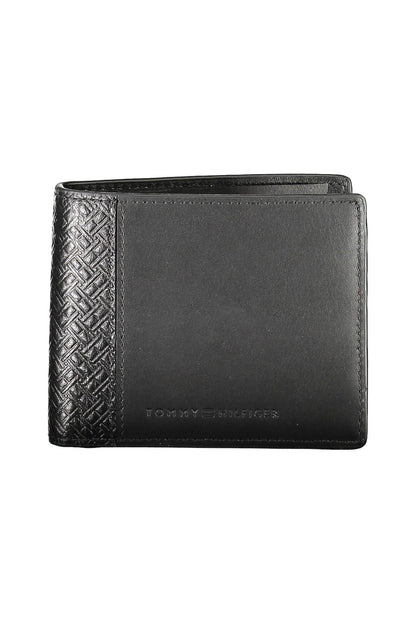 Sleek Black Leather Bi-Fold Wallet for Men