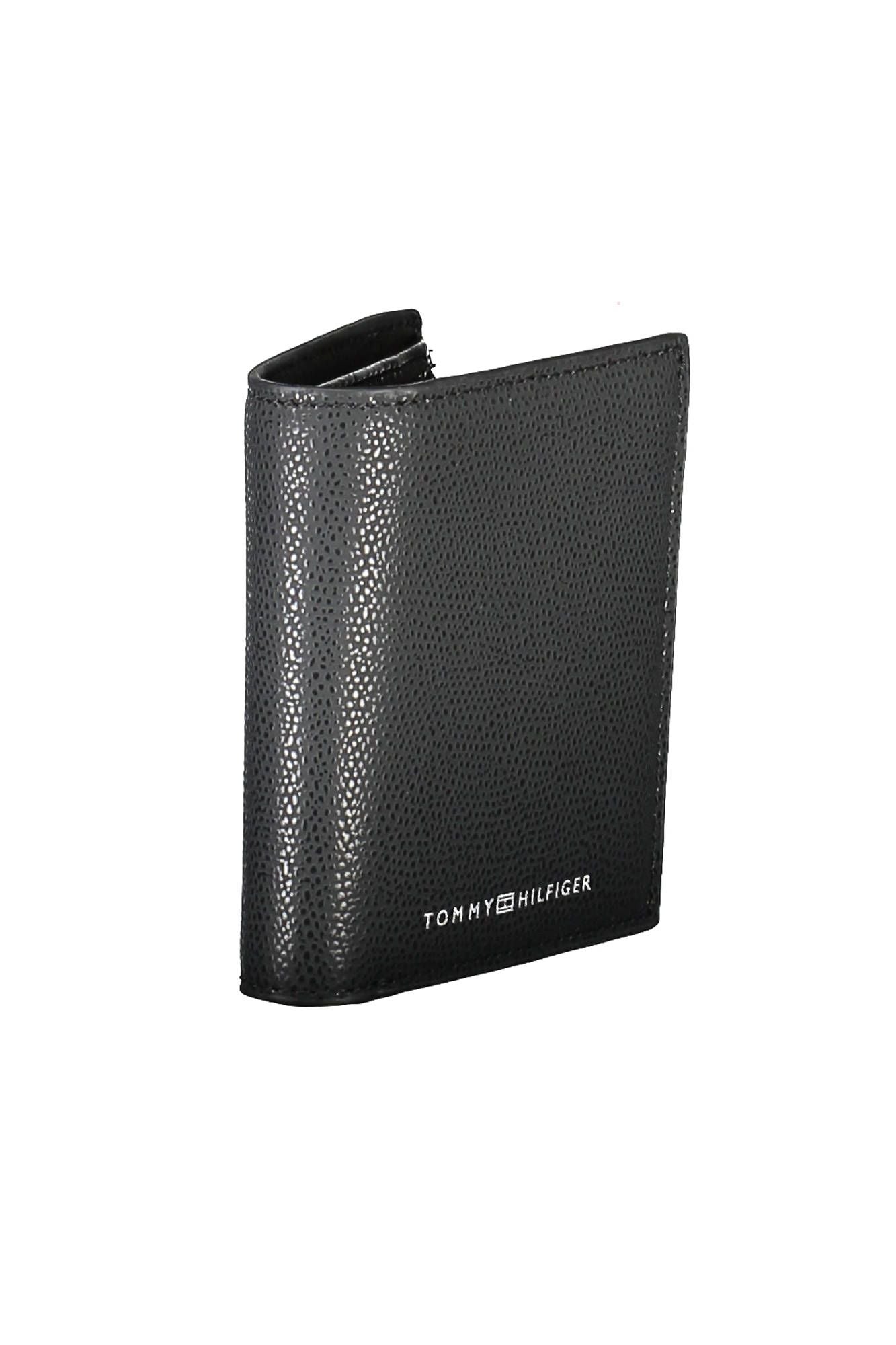 Sleek Black Leather Wallet with RFID Blocker