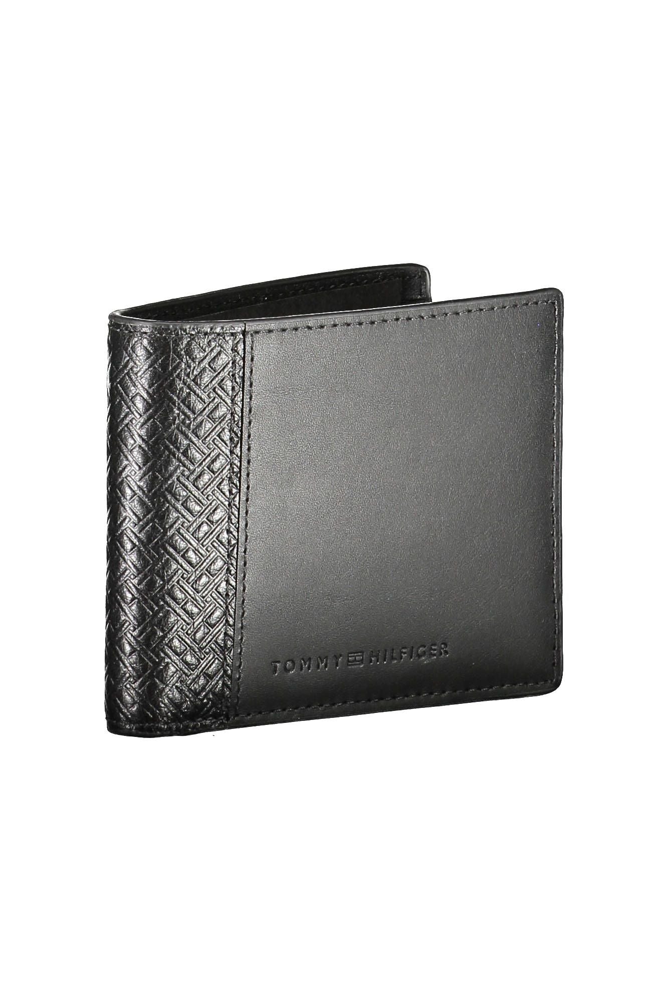 Sleek Black Leather Bi-Fold Wallet for Men