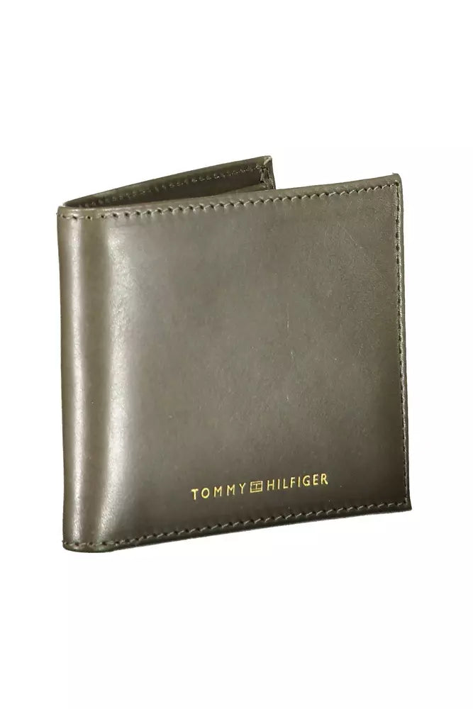 Sleek Green Leather Card Holder