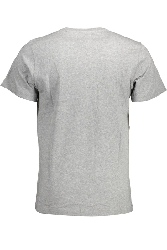 Eco-Conscious Gray Logo Tee for Men