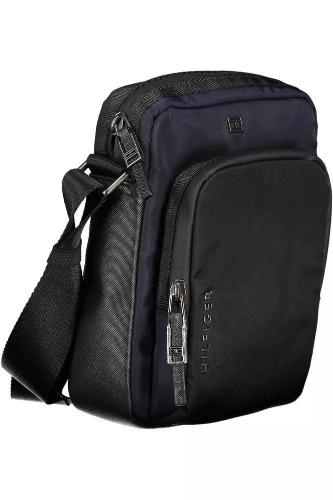 Sleek Blue Dual Compartment Shoulder Bag