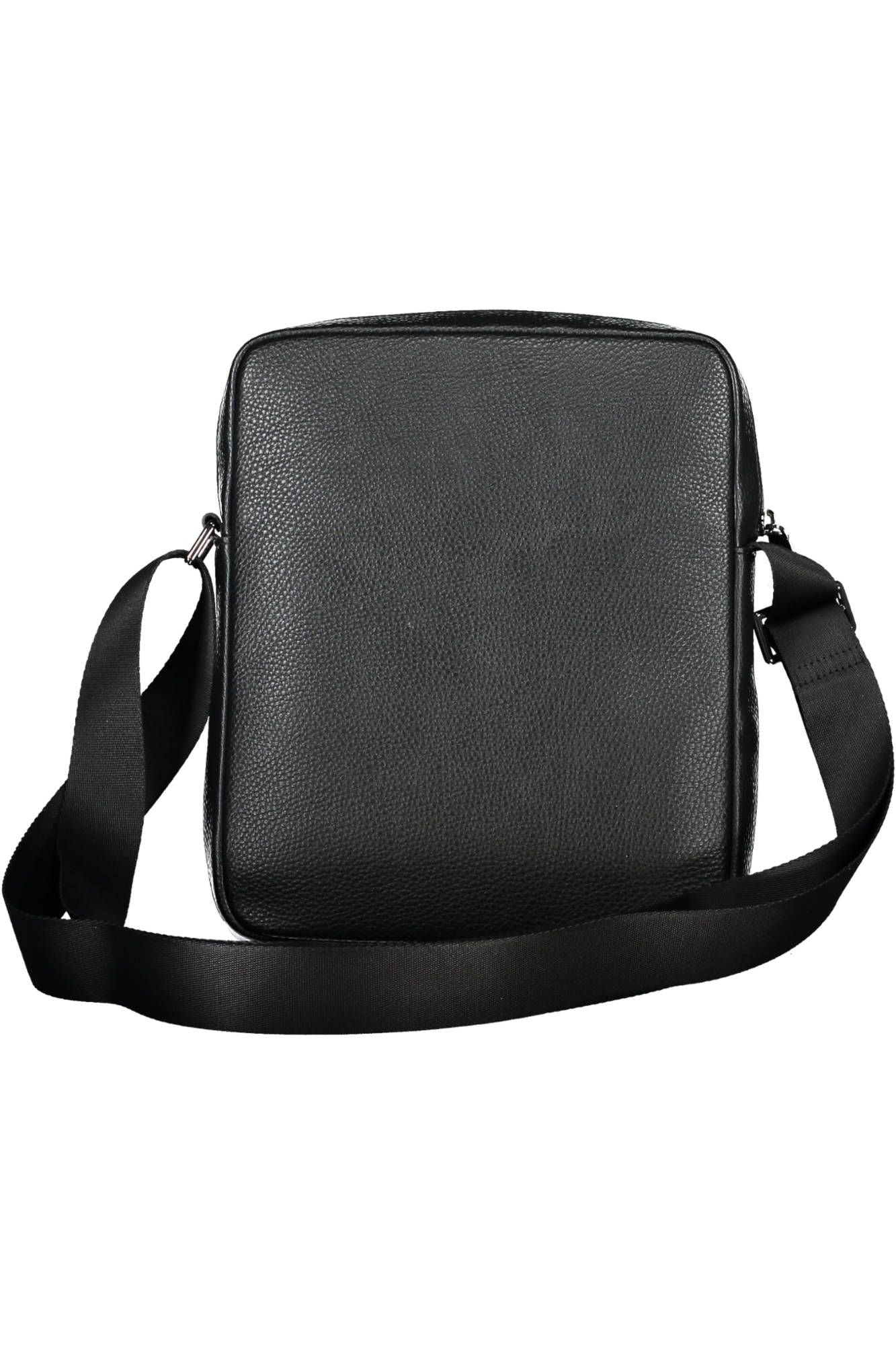 Sleek Black Contrast Detail Shoulder Bag