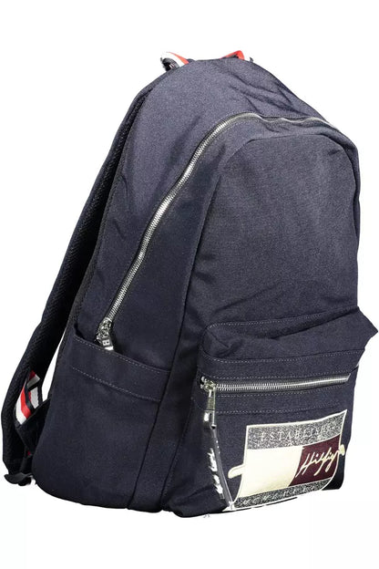 Elegant Blue Contrast Detail Backpack