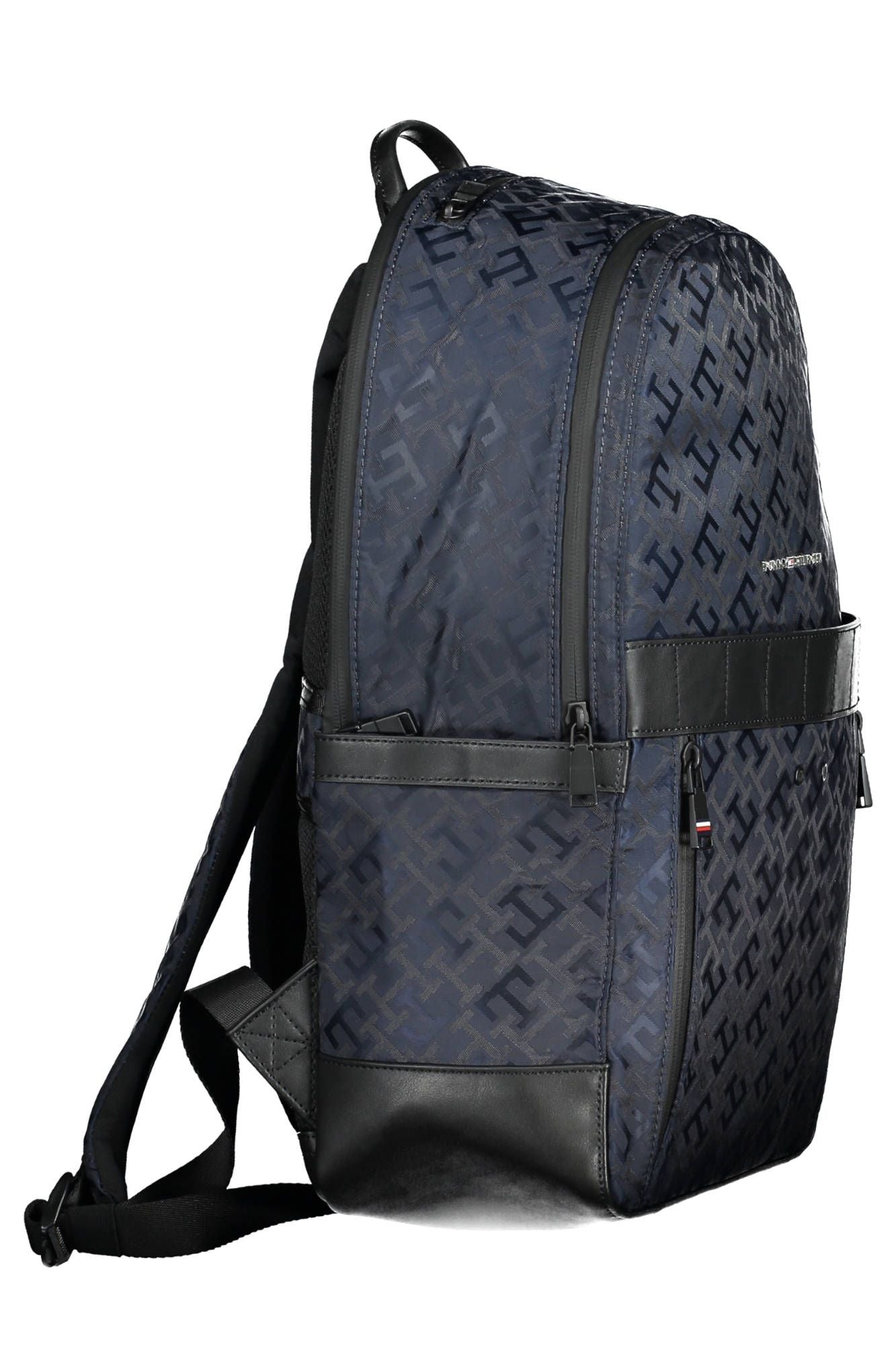 Chic Blue Recycled Backpack for the Stylish Voyager