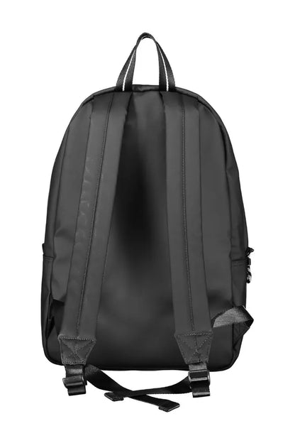 Elegant Black Backpack with Contrast Details