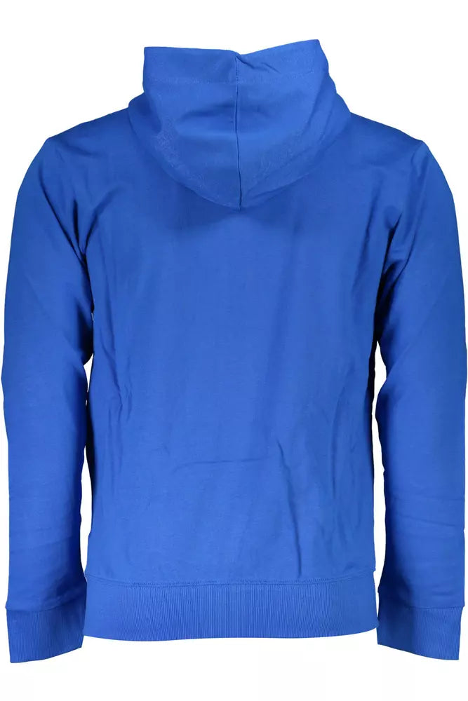 Elegant Long-Sleeve Hooded Sweatshirt in Blue