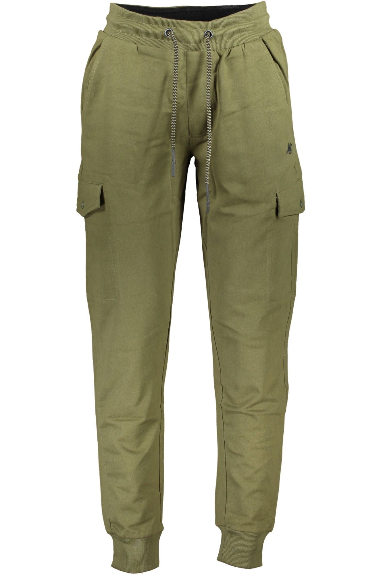 Elegant Sporty Green Cotton Trousers