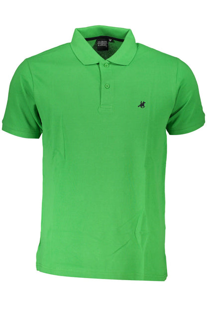 Elegant Green Polo with Embroidered Logo