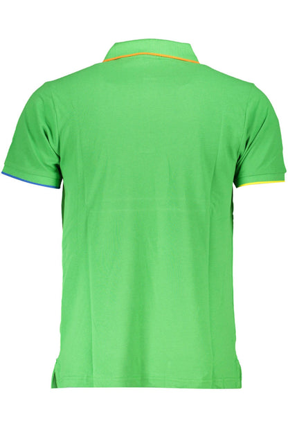 Elegant Green Short-Sleeved Polo Shirt