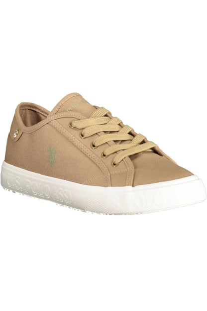 Chic Brown Lace-Up Sporty Sneakers