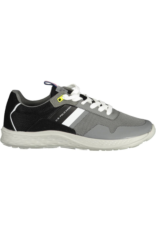 Sleek Gray Lace-Up Sports Sneakers