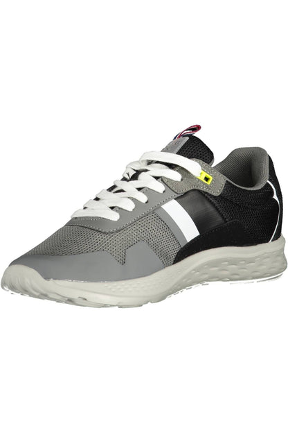 Sleek Gray Lace-Up Sports Sneakers