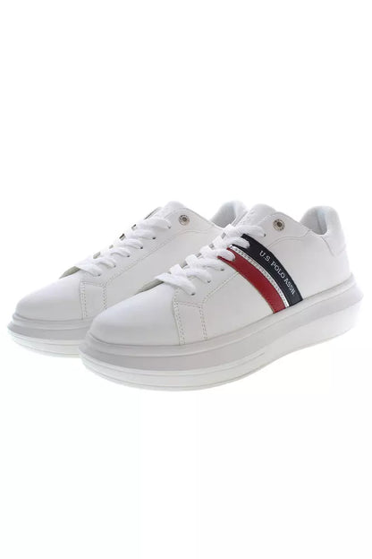 Chic White Lace-Up Sports Sneakers