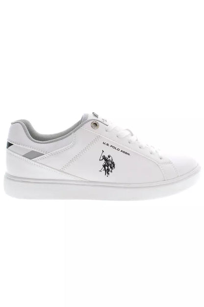 Sleek White Sneakers with Signature Logo